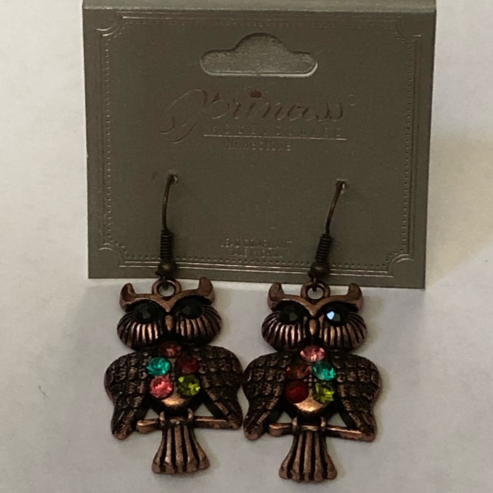 Princess Accessories Owl Earrings - Picture 2 of 6